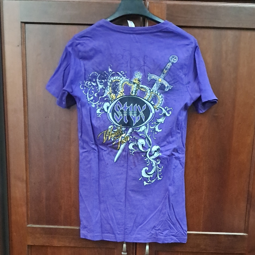 Styx Concert Purple Short Sleeve Tee with Graphic